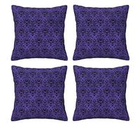 Haunted Mansion Throw Pillow Cases 4 Pack Square Pillowcases Super Soft Pillow Protectors With Zipper For Couch Livingroom Sofa Bed Office Car,40x40 Cm