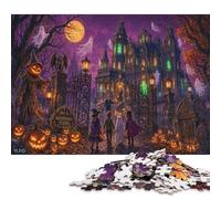 Haunted Mansion Wooden Jigsaw Puzzle 500 Pieces, Indoor Weekend Gift