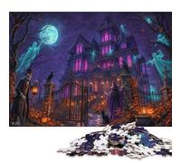 Haunted Mansion Wooden Jigsaw Puzzle 500 Pieces, Indoor Weekend Gift