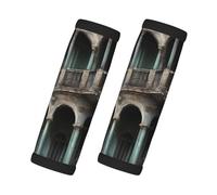 Haunted Mansions Print Handles Protection Luggage Handle Wrap Grips 2 Packs Suitcase Identifiers Soft Grip