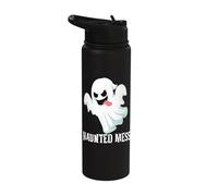 Haunted Mess Funny Ghost Stainless Steel Insulated Water Bottle