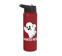 Haunted Mess Funny Ghost Stainless Steel Insulated Water Bottle