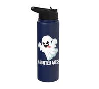 Haunted Mess Funny Ghost Stainless Steel Insulated Water Bottle