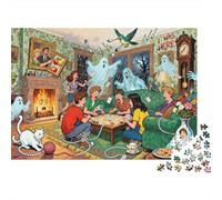 Haunted Parlor Game Gone Wrong Wooden Jigsaw Puzzle Waterproof 1000 Piece Puzzles for Adults Gifts Challenging And Brainteasing Educational Games