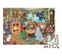 Haunted Parlor Game Gone Wrong Wooden Jigsaw Puzzle Waterproof 1000 Piece Puzzles for Adults Gifts Impossible Educational Games