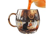 Haunted Path Halloween Mug - Delicate Gift and Autumn Enthusiasts Ghost Glass Coffee Mug | Pumpkin Mugnovely Glass Grueooky Mug for the Charm of Spookys