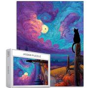 Haunted Road 1000 Piece Jigsaw Puzzles for Adults Van Gogh Style Art Jigsaw Puzzle Colorful DIY Puzzles for Home Decoration Gifts Family Puzzle Perfect for Game Nights 50×70cm