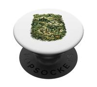 Haunted Route Halloween Spooky Vintage horror eerie classic PopSockets Adhesive PopGrip