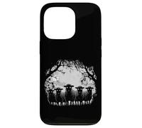 Haunted Sheeps Staring Eyes Full Moon Creepy Lamb Night Case for iPhone 13 Pro