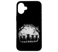 Haunted Sheeps Staring Eyes Full Moon Creepy Lamb Night Case for iPhone 16 Plus