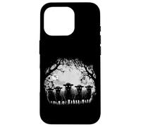 Haunted Sheeps Staring Eyes Full Moon Creepy Lamb Night Case for iPhone 16 Pro