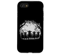 Haunted Sheeps Staring Eyes Full Moon Creepy Lamb Night Case for iPhone SE (2020) / 7/8