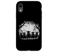 Haunted Sheeps Staring Eyes Full Moon Creepy Lamb Night Case for iPhone XR