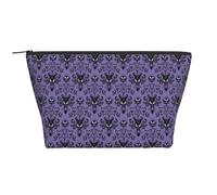 Haunted The Mansion Printed Travel Makeup Bag Trapeze Cosmetic Bag Makeup Case Toiletry Bag Organiser for Women