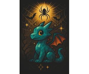 Haunted Woods Dragon || Lined Notebook, 6x9, 120 Pages: For journaling, note-taking, or creative writing in cozy, moody style - where fantasy meets fall.