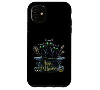 Haunting Black Cats Trio: Perfect Halloween Design Pumpkin Case for iPhone 11