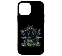 Haunting Black Cats Trio: Perfect Halloween Design Pumpkin Case for iPhone 12 mini
