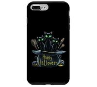 Haunting Black Cats Trio: Perfect Halloween Design Pumpkin Case for iPhone 7 Plus/8 Plus