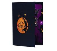 Haunting Scarecrows Pumpkin 3D Halloween Card Unique Halloween Pumpkin Scarecrows 3D Greeting Card for Fun Eerie Celebration