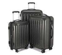 Hauptstadtkoffer Alex 3-Piece Suitcase Set - Cabin Suitcase 55 cm, Medium Suitcase 65 cm & Large Travel Suitcase 75 cm, ABS+PC Hard Shell, Combination Lock, Graphite