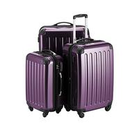 Hauptstadtkoffer Alex 3-Piece Suitcase Set - Cabin Suitcase 55 cm, Medium Suitcase 65 cm & Large Travel Suitcase 75 cm, ABS+PC Hard Shell, Combination Lock, Purple