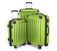 HAUPTSTADTKOFFER - Alex - Set of 3 Hard-side Luggages Trolley Suitces Expandable, (S, M & L), applegreen