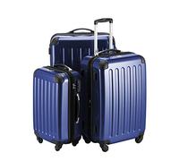 Hauptstadtkoffer Alex 3-Piece Suitcase Set - Cabin Suitcase 55 cm, Medium Suitcase 65 cm & Large Travel Suitcase 75 cm, ABS+PC Hard Shell, Combination Lock, Darkblue