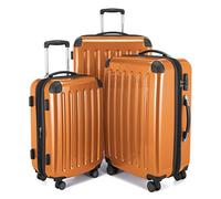 Hauptstadtkoffer Alex 3-Piece Suitcase Set - Cabin Suitcase 55 cm, Medium Suitcase 65 cm & Large Travel Suitcase 75 cm, ABS/PC Hard Shell, TSA Lock, Orange