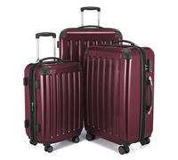 Hauptstadtkoffer - ALEX - Set of 3 suitcases, Travel suitcases, Trolley, Rigid luggage, Travel set, TSA, 4 wheels (S, M & L), Burgundy