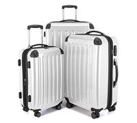 Hauptstadtkoffer Alex 3-Piece Suitcase Set - Cabin Suitcase 55 cm, Medium Suitcase 65 cm & Large Travel Suitcase 75 cm, ABS/PC Hard Shell, TSA Lock, White