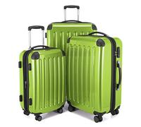 Hauptstadtkoffer Alex 3-Piece Suitcase Set - Cabin Suitcase 55 cm, Medium Suitcase 65 cm & Large Travel Suitcase 75 cm, ABS/PC Hard Shell, TSA Lock, Applegreen