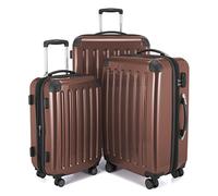 Hauptstadtkoffer Alex 3-Piece Suitcase Set - Cabin Suitcase 55 cm, Medium Suitcase 65 cm & Large Travel Suitcase 75 cm, ABS+PC Hard Shell, Combination Lock, Brown
