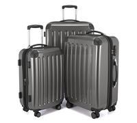 Hauptstadtkoffer Alex 3-Piece Suitcase Set - Cabin Suitcase 55 cm, Medium Suitcase 65 cm & Large Travel Suitcase 75 cm, ABS/PC Hard Shell, TSA Lock, Titan