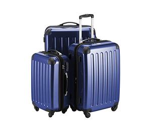 Hauptstadtkoffer Alex 3-Piece Suitcase Set - Cabin Suitcase 55 cm, Medium Suitcase 65 cm & Large Travel Suitcase 75 cm, ABS+PC Hard Shell, Combination Lock, Darkblue