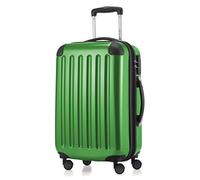 HAUPTSTADTKOFFER - Alex - Carry on luggage On-Board Suitcase Bag Hardside Spinner Trolley 4 Wheel Expandable, 55cm, green
