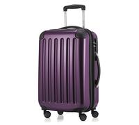 HAUPTSTADTKOFFER - Alex - Carry on luggage On-Board Suitcase Bag Hardside Spinner Trolley 4 Wheel Expandable, 55cm, purple
