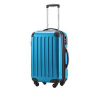 HAUPTSTADTKOFFER - Alex - Carry on luggage On-Board Suitcase Bag Hardside Spinner Trolley 4 Wheel Expandable, 55cm, TSA, cyanblue