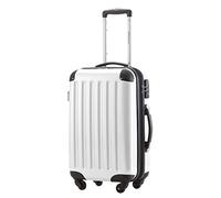 HAUPTSTADTKOFFER - Alex - Carry on luggage On-Board Suitcase Bag Hardside Spinner Trolley 4 Wheel Expandable, 55cm, white