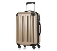 HAUPTSTADTKOFFER - Alex - Carry on luggage On-Board Suitcase Bag Hardside Spinner Trolley 4 Wheel Expandable, 55cm, TSA, champagne