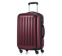 HAUPTSTADTKOFFER - Alex - Carry on luggage On-Board Suitcase Bag Hardside Spinner Trolley 4 Wheel Expandable, 55cm, burgundy