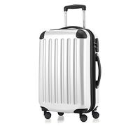 HAUPTSTADTKOFFER - Alex - Carry on luggage On-Board Suitcase Bag Hardside Spinner Trolley 4 Wheel Expandable, 55cm, white
