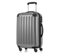 HAUPTSTADTKOFFER - Alex - Carry on luggage On-Board Suitcase Bag Hardside Spinner Trolley 4 Wheel Expandable, 55cm, silver