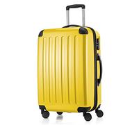 Hauptstadtkoffer Alex Expandable Hard Shell Suitcase 65 cm (74 L) with Combination Lock, Durable Travel Trolley with 4 Double Wheels, Yellow