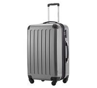 HAUPTSTADTKOFFER - Alex - Luggage Suitcase Hardside Spinner Trolley 4 Wheel Expandable, 65cm, TSA, silver