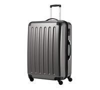 Hauptstadtkoffer Alex Expandable Hard Shell Suitcase 75 cm (119 L) with Combination Lock, Durable Travel Trolley with 4 Double Wheels, Titan
