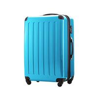 HAUPTSTADTKOFFER - Alex - Luggage Suitcase Hardside Spinner Trolley 4 Wheel Expandable, 75cm, TSA, cyanblue