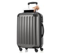 HAUPTSTADTKOFFER - Alex - Hand Luggage with Laptp Pocket Expandable, Hardshell Cabin Trolley, 4 Double Wheels, TSA, 55 cm, 42 liters, Titan