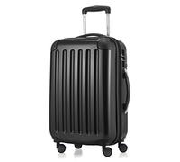 HAUPTSTADTKOFFER - Alex - Hardshell Hand Luggage, Cabin Suitcase, 4 Double Wheels, TSA, 55 cm, 42 liters, Black