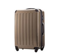 HAUPTSTADTKOFFER - Alex - Hardshell Suitcase, Large Luggage, 4 Wheels, TSA, 75 cm, 119 liters, Champagne