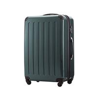 HAUPTSTADTKOFFER - Alex - Luggage Suitcase Hardside Spinner Trolley 4 Wheel Expandable, 75cm, TSA, dark green
